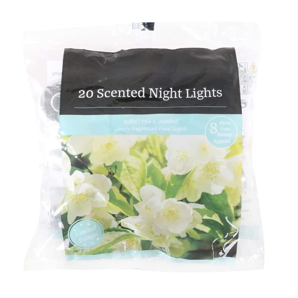 PHG Fresh Scented Tealight Candle with 8 Hour Burn Time|Long-Lasting Set | Premium Quality Fancy Home Decoration (Sweet Pea and Jasmine)