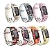 Tkasing 7 PCS Silicone Wristbands Replacement Bands with Clasps Vivofit 2/Garmin Vivofit 2 Wrist Bands (No Tracker) (7 Colors B)