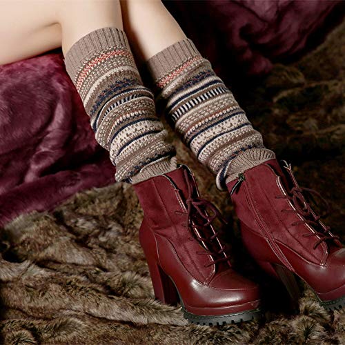 Lucky staryuan Women Set of 3 Wool Knit Leg Warmer Boot Warmer (Style 1)