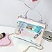 OULII Ladies Transparent Retro Holographic Handbag Shoulder Bag Shining Cross Body Bag with Chains