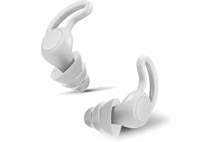 LIHOBI Noise Reduction Ear Plugs, NRR 40dB Ultra Comfortable Silicone Reusable Ear Plugs for Sleeping, Snoring Swimming, Studying, Concerts, Noise Cancelling and Hearing Protection Grey