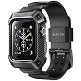 SUPCASE [Unicorn Beetle Pro] Case for Apple Watch 3, Rugged Protective Case with Strap Bands for Apple Watch Series 3 2017 Edition [42mm, Compatible with Apple Watch 42mm 2015 2016 ] (Black)