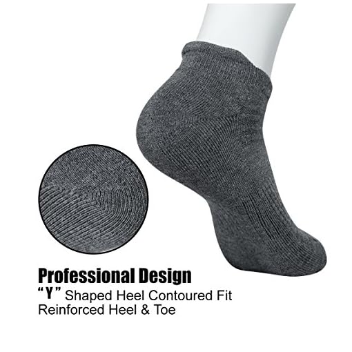 LITERRA Mens Ankle Socks 6 Pack Low Cut Athletic Running Cushioned Tab Socks - Image 4