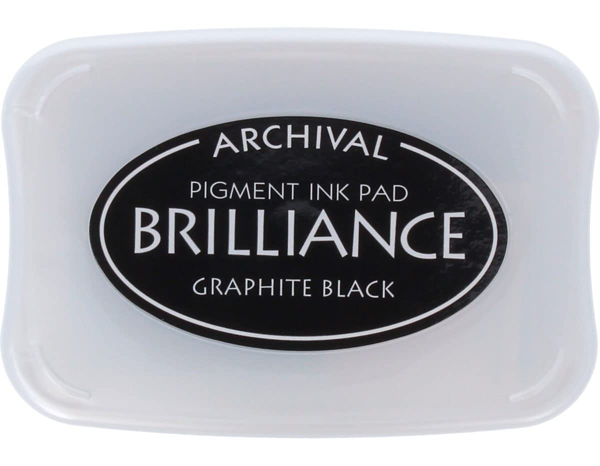 Tsukineko Brilliance Ink Pad, Graphite Black,BIP82