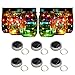 Forthcan 6 Pack Solar Mason Jar Lights, 10 Led String Fairy Firefly Lights Lids Insert for Regular Mouth Jars, Mason Jar,Patio,Lawn,Garden Decor (Mason Jar & Handle Not Included) (6, Colorful-Steady)
