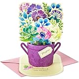Hallmark Paper Wonder Mothers Day Pop Up Card for Mom (Blue Flower Bouquet, You Are So Loved)