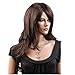 KOLIGHT Hot Fashion Wigs Medium Long Curly Brown-Black Women Ladies Hair Replacement Wig Free Cap+ Comb