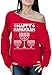 Awkwardstyles Happy Hanukkah Sexy Off the Shoulder Sweatshirt Ugly Christmas Sweater