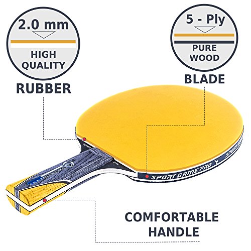 Ping Pong Paddle with Killer Spin + Case for Free Professional Table