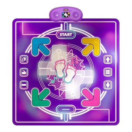 Bluetooth Music & Light Interactive Dance Mat, Bluetooth Dance Mat with LED Light Effects, Lights up Music Dancing Game with 4 Modes, Christmas Birthday Toy Gifts for Girls Boys(Single Light)