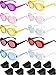 Blulu 10 Pairs Retro Clout Oval Goggles Mod Thick Frame Round Lens Colorful Particles Sunglasses 10 Colors Women Men Girl Boy Sunglasses with 10 Lens Cloth