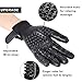 CFTech Pet Grooming Gloves Gentle Deshedding Gloves Brush - Efficient Pet Hair Remover - Massage Mitt Tool with Enhanced Five Finger Design - For Dogs, Cats, Horses - Long and Short Fur (Black)