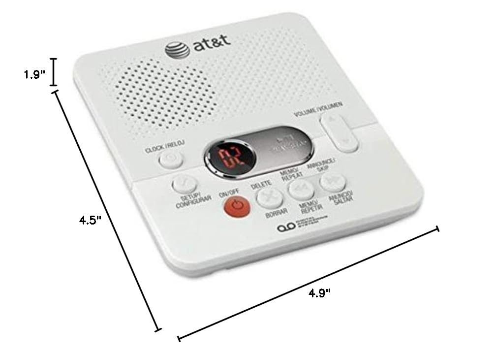 AT&T (1740WH) Digital AnsweSystem with Time and Day Stamp, White