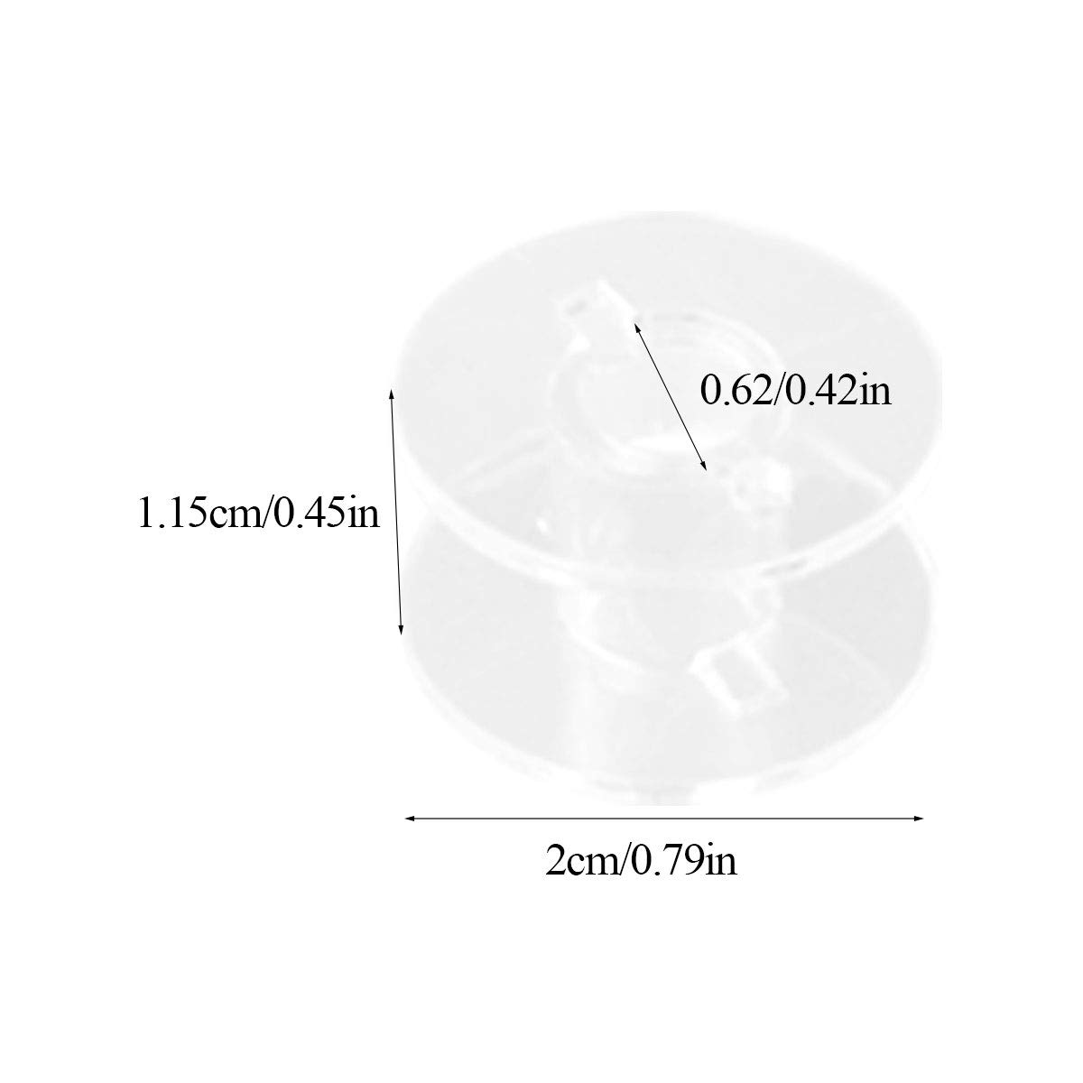 53 Pcs Plastic Sewing Machine Bobbins with Transparent Storage Case and Soft Measuring Tape by mifengdaer