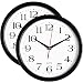 Bernhard Products - Black Wall Clocks, 2 Pack Silent Non Ticking 10 Inch Quality Quartz Battery Operated Round Easy to Read Home/Office/School Clock (Black) primary