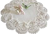 Galleria di Giovanni Doily Royal Rose European Lace Antique White Topper Dresser Scarf 16