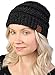 Funky Junque Women's Funky Slouchy Beanie Soft Chunky Warm Cable Knit Winter Hat Knitted Hats for Women One Size - Black #23