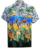 La Leela Men's Aloha Hawaiian Shirt Short Sleeve Button Down Casual Beach Party