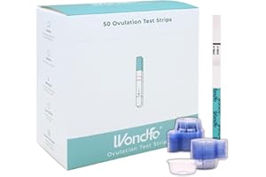 Wondfo 50 Ovulation Strips Tests with 50 Cups - Ultra Early Result Detection Highly Sensitive Fast Home Self- Most Fertility 