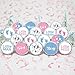 Baby Gender Reveal Party Favor Stickers, Team Girl and Team Boy Chocolate Kisses Candy Stickers - 180 Count