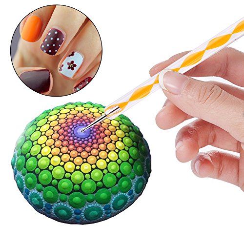 Kabi 14Pcs Dotting Tools & Rock Painting Pen Sets for Embossing Pattern, Coloring, Nail Art, Drawing and Clay Sculpting