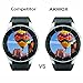 [4 Pack] Tempered Glass Screen Protector for Samsung Galaxy Watch 46mm / Samsung Gear S3, AKWOX [0.33mm 2.5D High Definition 9H] Premium Clear Screen Protector for Galaxy Watch SM-800/SM-R805