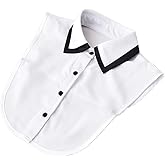 YEKEYI Lady Half Shirt Blouse - Detachable Collar Dickey for Women