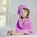 Rozeclas Baby bamboo hooded towel- 600gsm - Ultra soft super Snuggle Technology - Washcloth set - luxury bamboo 100%organic - Super absorbent and also perfect for sensitive skin - pink towel for girl