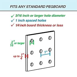 Right Arrange Pegboard Basket Size L, Black - Hooks