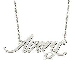 BYBWBL Avery Name Pendant Necklace Silver Color