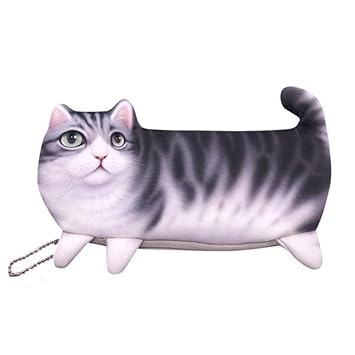 Greatfun Cute 3d Fat Cat Pencil Case Pen Bags Makeup Cosmetic Bag