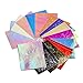 16PCS Holographic Fire Flame Nail Art Stickers Reflections Strip Tape Design Decals DIY Nail Art Decoration (Multicolor)