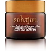 Sahajan Golden Glow Eye Balm | Anti-Aging Cream Reduce Dark Under Eye Circles, Eyebags, Wrinkles, Fine Lines Softens, Firms & Restores Skin Elasticity Made With Ghee, Gotu Kola, & Rose Oil .5oz