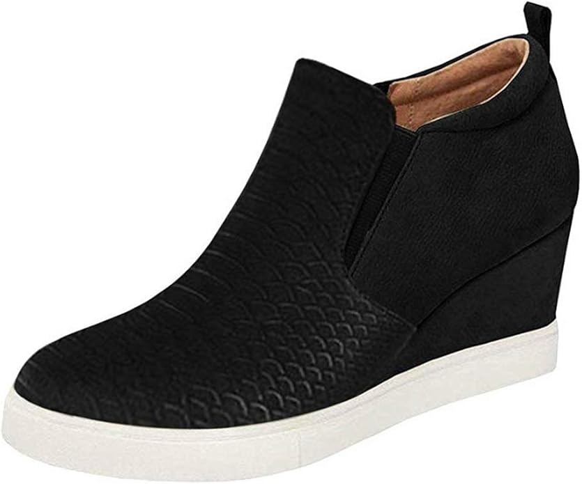 coin hidden wedge sneaker