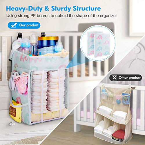 Magicfly Diaper Caddy Organizer Hanging, Changing Table Diaper Organizer, Crib Organizer Hanging