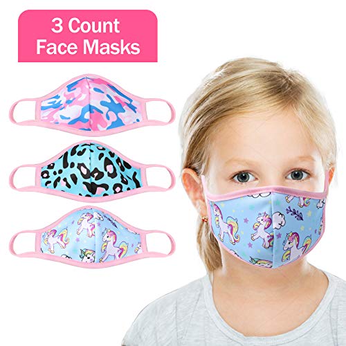 TANJALI Kids Face Covering Reusable Stylish Cloth Face Covering Age 6-16 3Pack