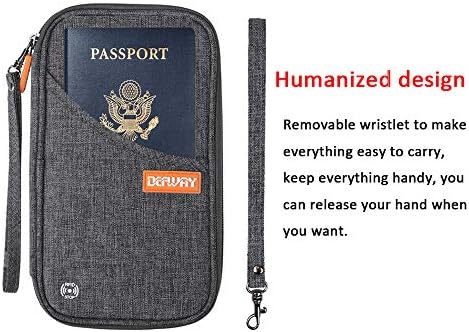 Travel Wallet RFID Blocking Document Organizer Bag, Family Passport Holder 5 Travel Wallet RFID Blocking Document Organizer Bag, Family Passport Holder