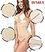 SEXYWG Women High-Waist Thong Shapewear Body Tummy Control Cincher Boyshorts,Beige,Medium/Large