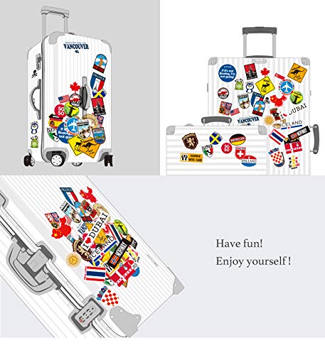 BOROLA 100pcs Not Random Music Film Vinyl Skateboard Guitar Travel Case Sticker Door Laptop Luggage Car Bike Bicycle Stickers (Set F) - Thumbnail 3