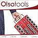 Socket Organizer Tray | Red Tray with Black Clips | Holds 48 Pcs Sockets | Professional Quality Tools Organizer | by Olsa Tools
