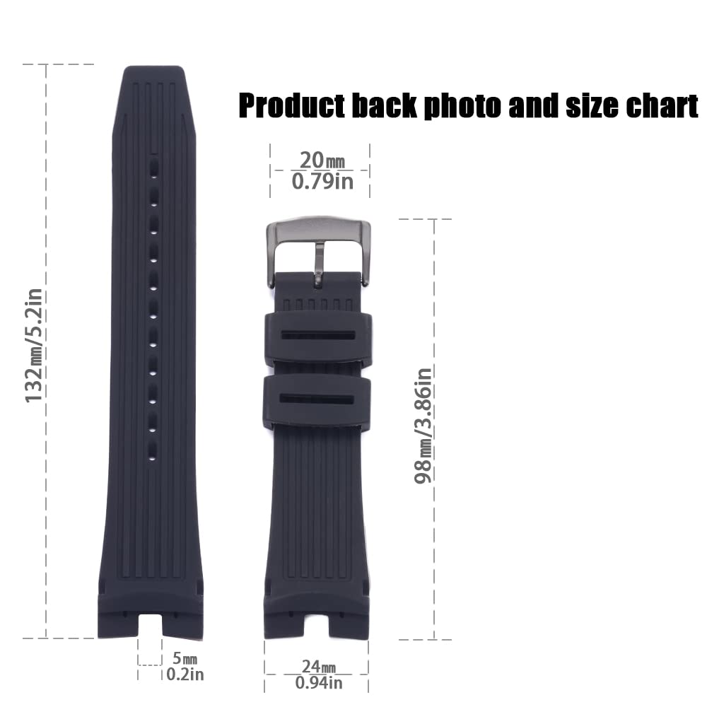 WRISTARMOR Rubber Strap compatible with Citizen AW1475 1476 1477 CA4154 4155 Men Eco-Drive Wristwatch replacement Silicone watchband