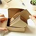 100 Pcs 8.7cm x 5.2cm DIY Brown Double-Sided Blank Kraft Paper Word Message Card Gift Name Card Cardboard