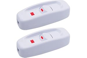 Inline Cord Switch,On/Off Appliance Switch,10A 250V Lamp Cord Rocker Switch for Lamp Inline Switch for Small Appliance or Bed