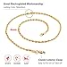 JINGRAYS 4MM Stainless Steel Men Necklace Tone Twist Rope Chain for Men Chain Link (20)