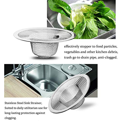 3 Packs Drain Stoppers, Stainless Steel Strainer Sink Mesh Drain Strainers Covers for Kitchen
