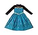 Frozen ELSA Coronation Dress + Cape + Gloves (6-7 Years, Blue)