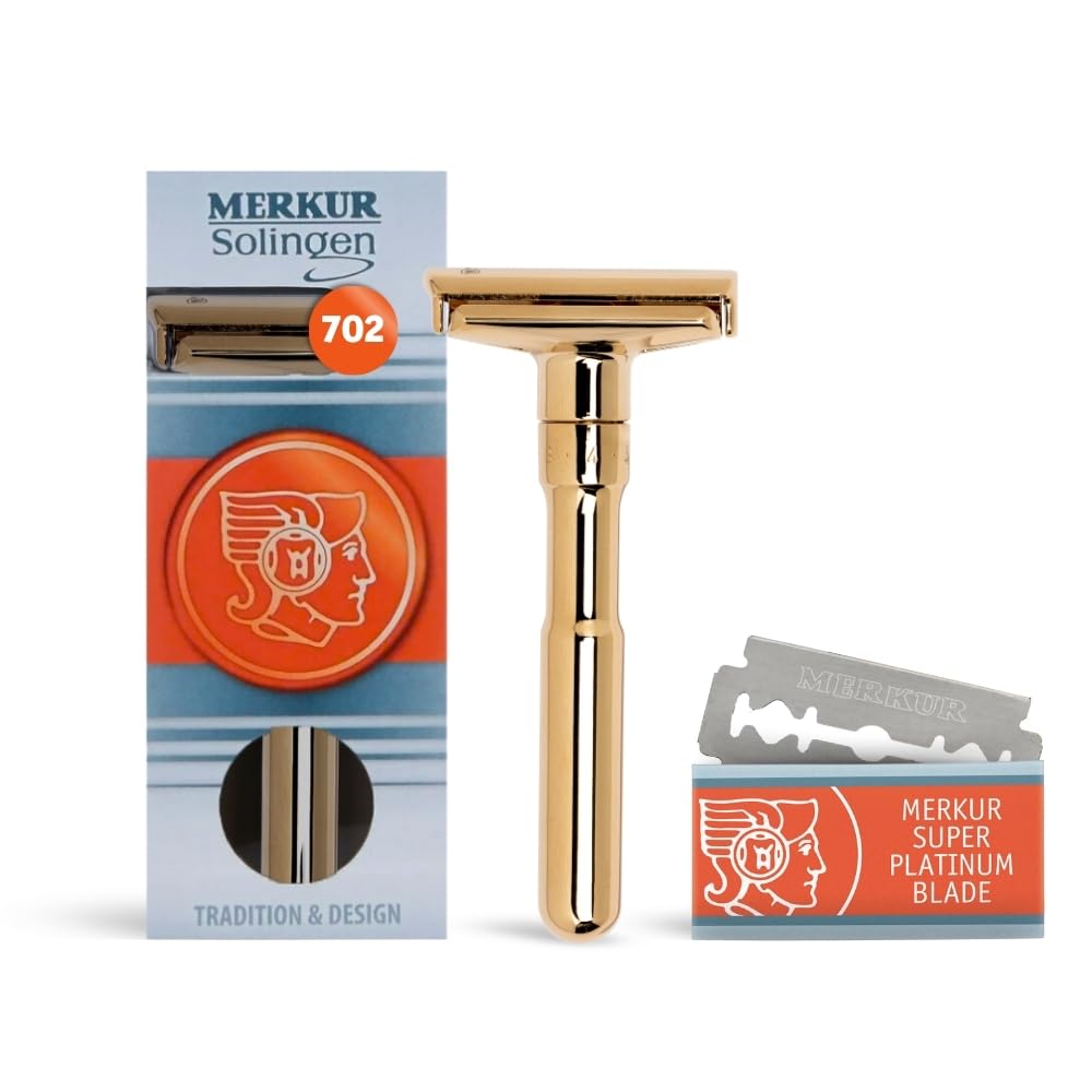 Merkur Futur Oro Safety Razor, Gold, 1 Unit (Pack of 1)