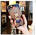 UnnFiko iPhone 6 Glitter Case, 3D Teddy Bear Brown iPhone 6s Bling Cute Soft Silicone Rubber Protective Case for Girls Finger Ring Stand (Ring Bear 1)