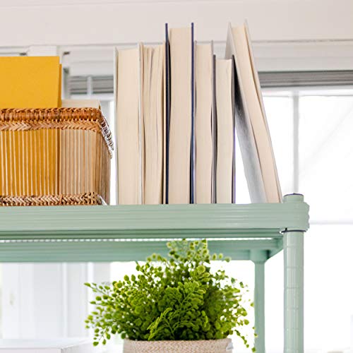 Design Ideas Hidden Bookends, Epoxy-Coated Steel Invisible Bookends, Set of 4, White