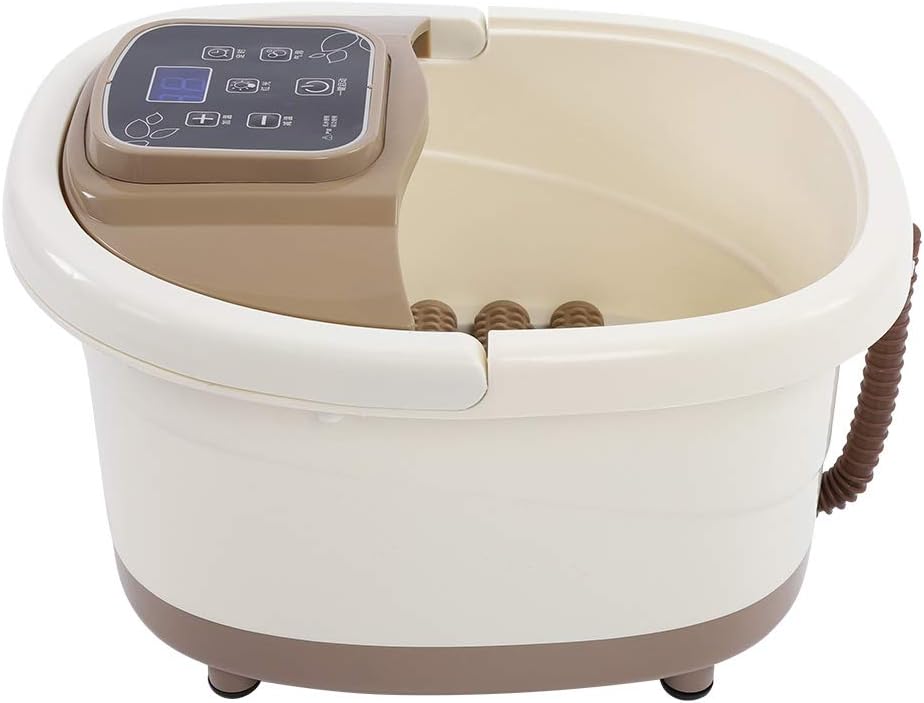 Ausla Electric Heated Multi-Function Foot Spa Therapy, Foot Bath Electric Heat Controlled by Computer 4L UK Plug 220V
